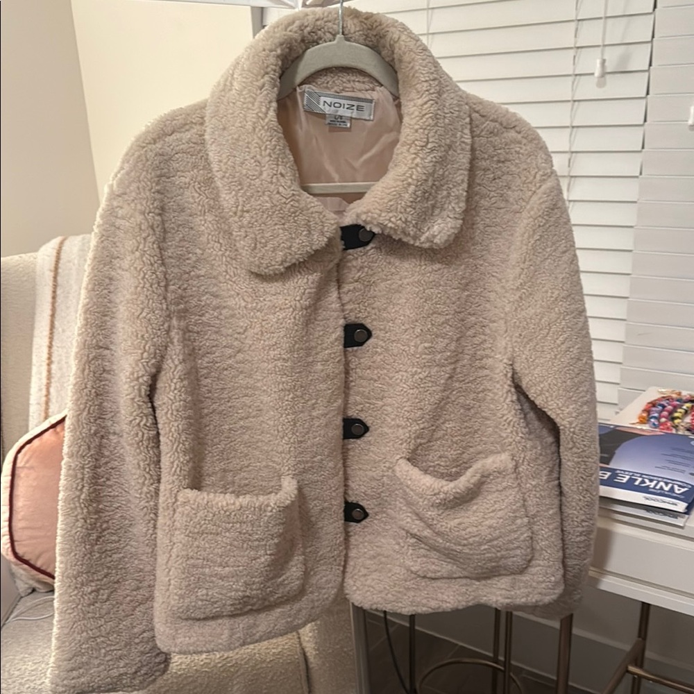 Noize Beige Sherpa Coat
